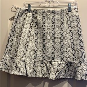 Snakeskin Mini Skirt